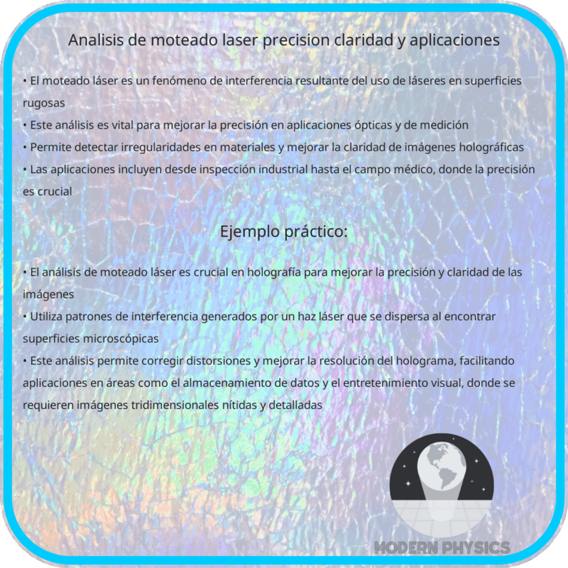 Análisis de Moteado Láser | Precisión, Claridad y Aplicaciones