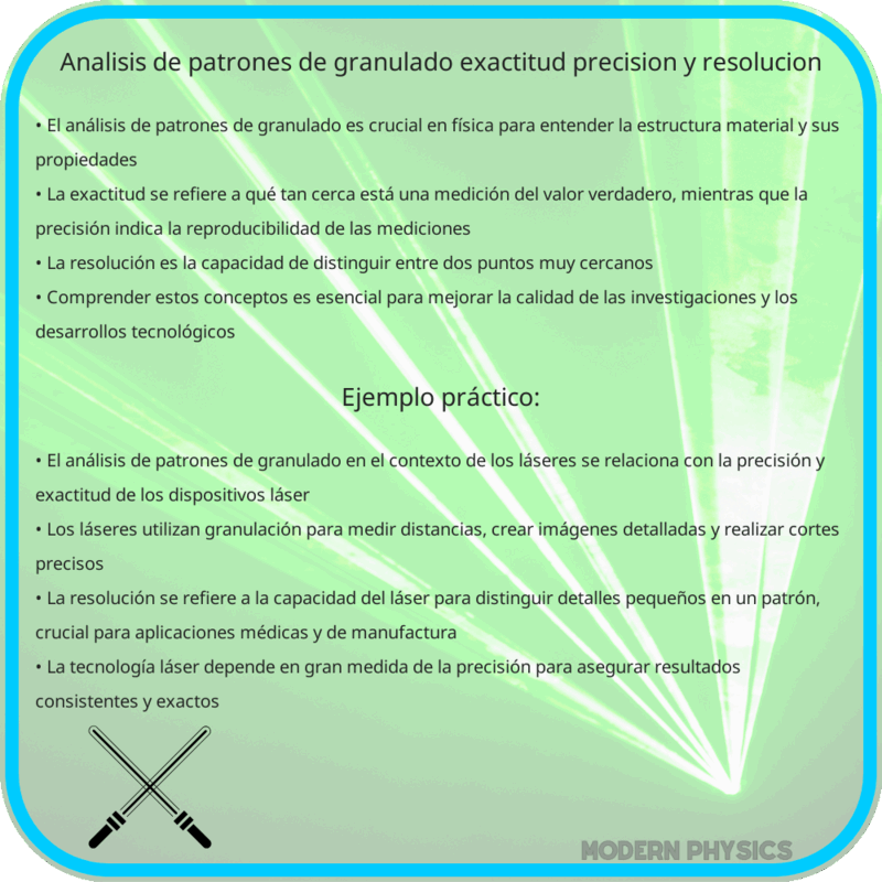 Análisis de Patrones de Granulado | Exactitud, Precisión y Resolución