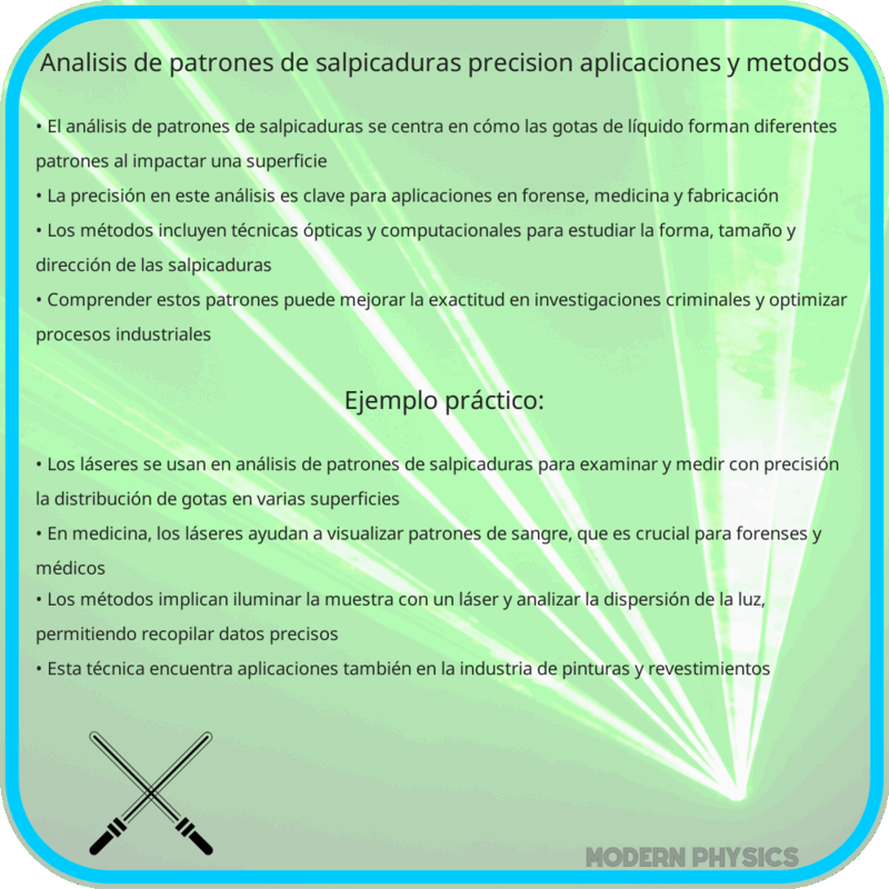 Análisis de Patrones de Salpicaduras | Precisión, Aplicaciones y Métodos