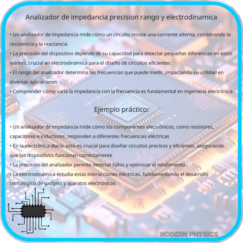 Analizador de Impedancia | Precisión, Rango y Electrodinámica