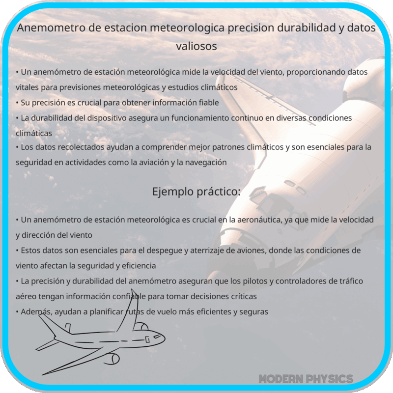 Anemómetro de Estación Meteorológica | Precisión, Durabilidad y Datos Valiosos