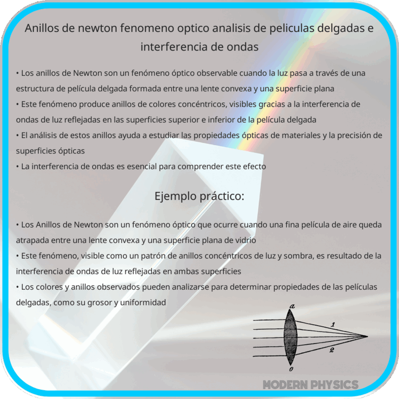 Anillos de Newton | Fenómeno Óptico, Análisis de Películas Delgadas e Interferencia de Ondas