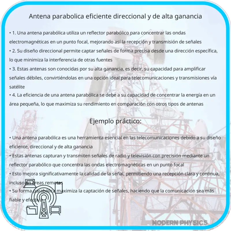 Antena Parabólica: Eficiente, Direccional y de Alta Ganancia