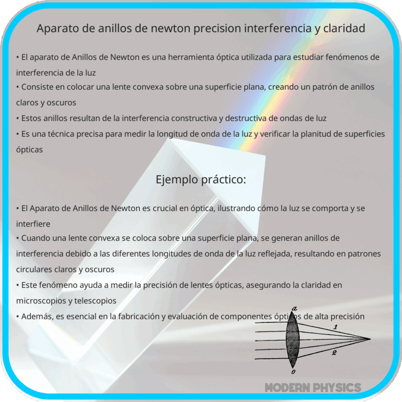 Aparato de Anillos de Newton: Precisión, Interferencia y Claridad