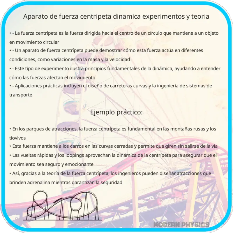 Aparato de Fuerza Centrípeta | Dinámica, Experimentos y Teoría