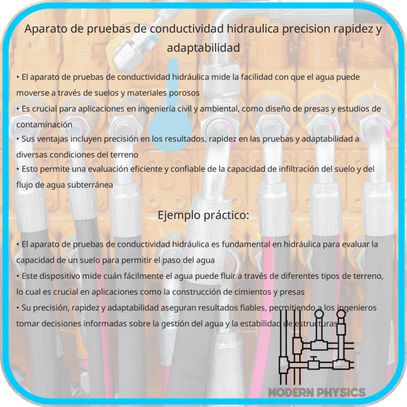 Aparato de Pruebas de Conductividad Hidráulica | Precisión, Rapidez y Adaptabilidad