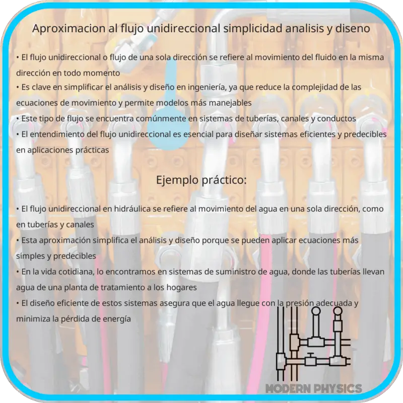 Aproximación al Flujo Unidireccional | Simplicidad, Análisis y Diseño