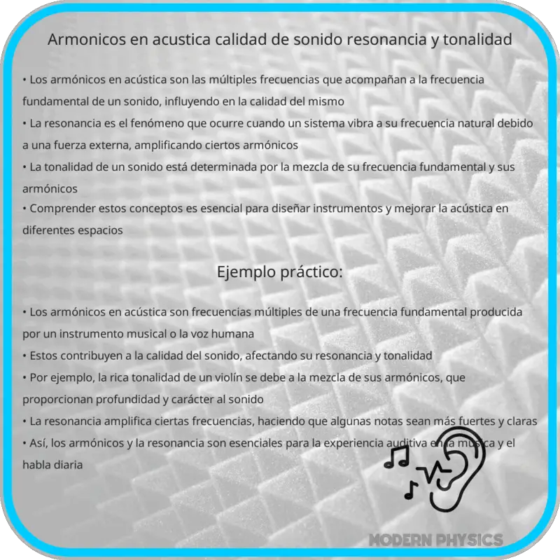 Armónicos en Acústica | Calidad de Sonido, Resonancia y Tonalidad