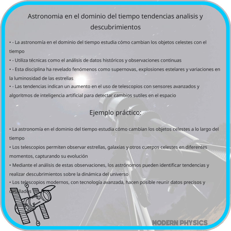 Astronomía en el Dominio del Tiempo | Tendencias, Análisis y Descubrimientos