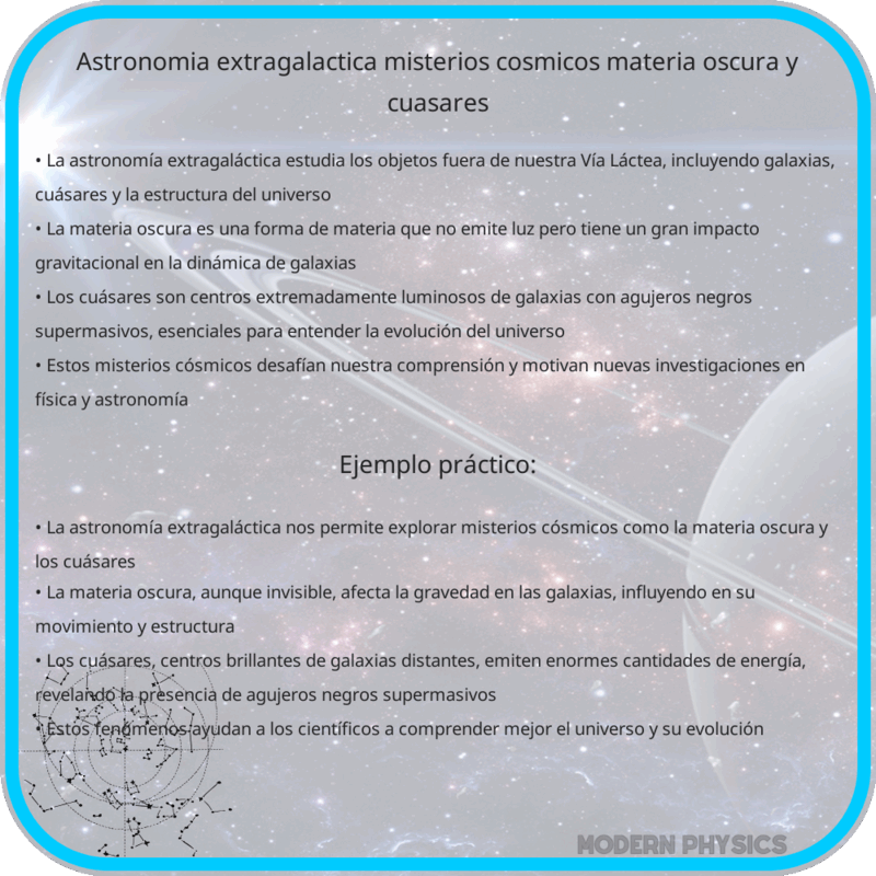 Astronomía Extragaláctica | Misterios Cósmicos, Materia Oscura y Cuásares