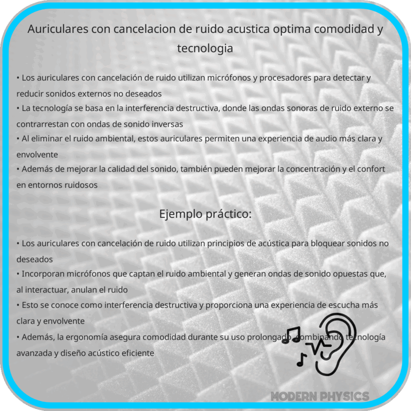 Auriculares con Cancelación de Ruido | Acústica Óptima, Comodidad y Tecnología