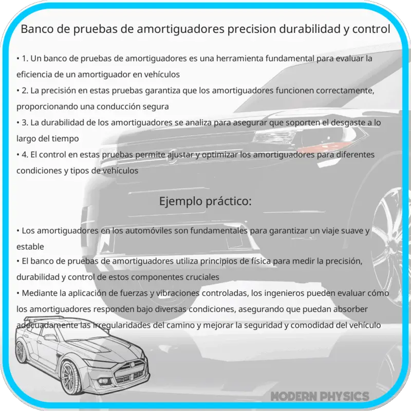 Banco de Pruebas de Amortiguadores | Precisión, Durabilidad y Control