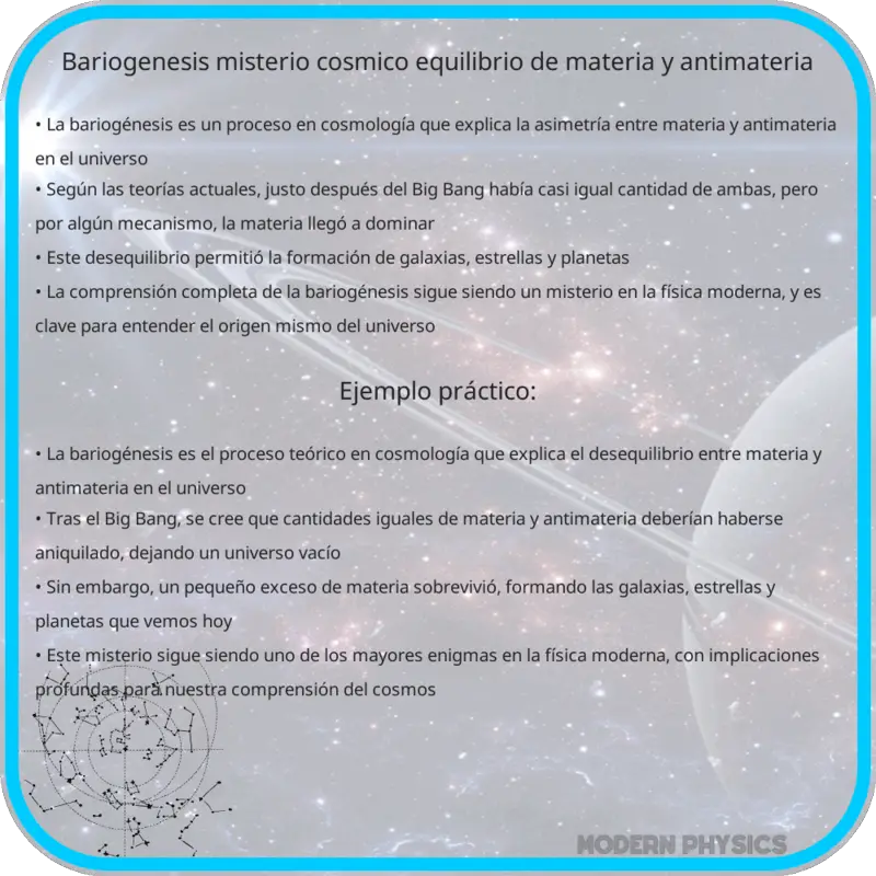 Bariogénesis | Misterio Cósmico, Equilibrio de Materia y Antimateria