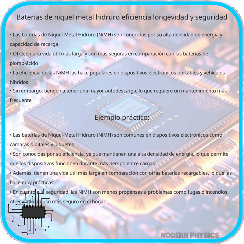 Baterías de Níquel-Metal Hidruro: Eficiencia, Longevidad y Seguridad