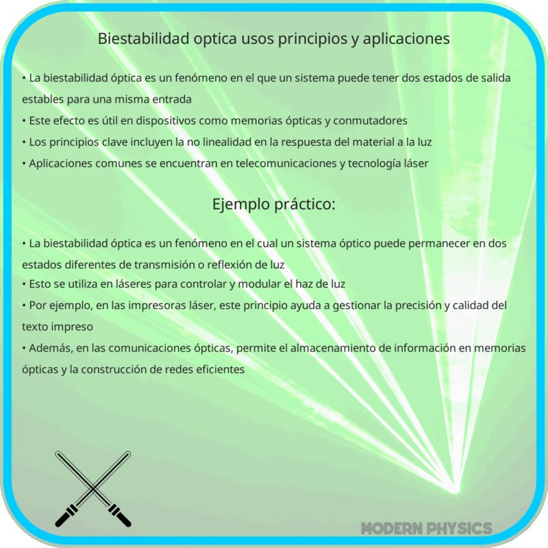 Biestabilidad Óptica | Usos, Principios y Aplicaciones