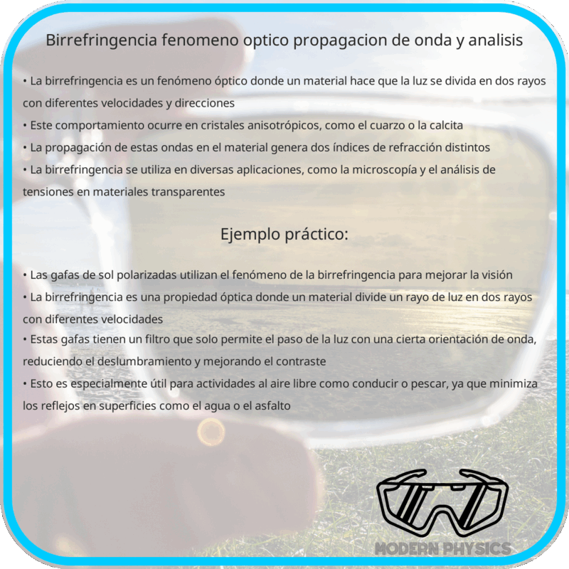 Birrefringencia | Fenómeno Óptico, Propagación de Onda y Análisis