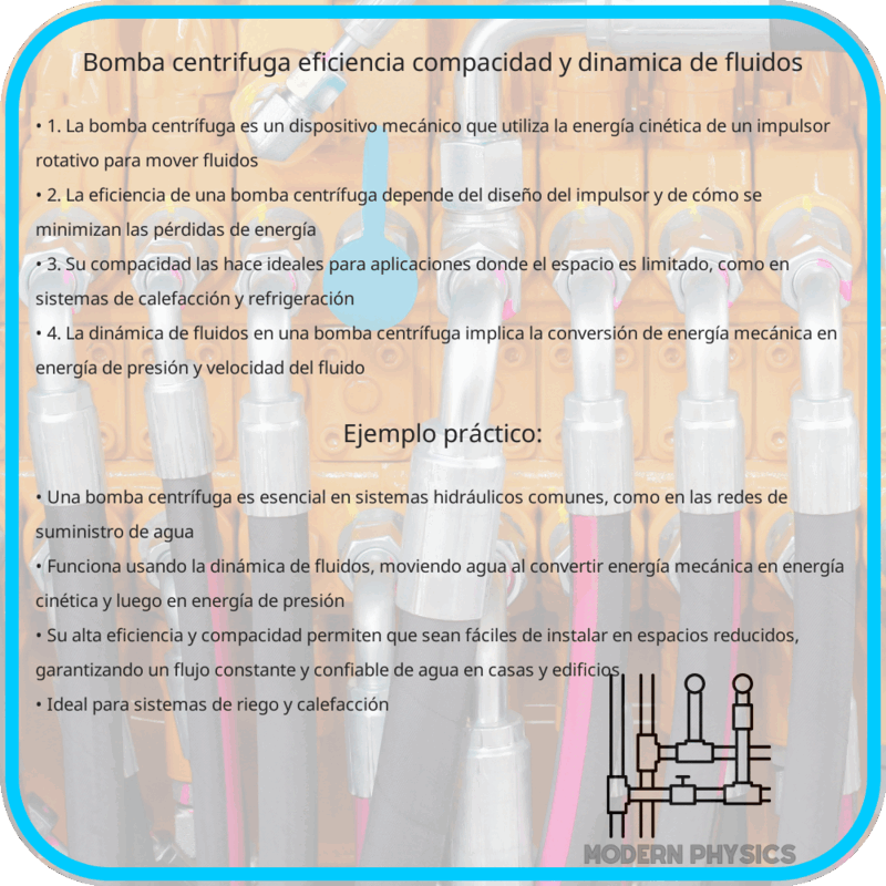 Bomba Centrífuga | Eficiencia, Compacidad y Dinámica de Fluidos