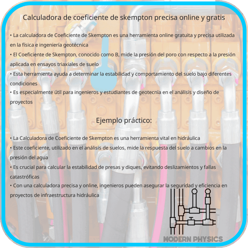 Calculadora de Coeficiente de Skempton | Precisa, Online y Gratis