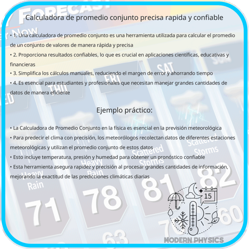 Calculadora de Promedio Conjunto | Precisa, Rápida y Confiable
