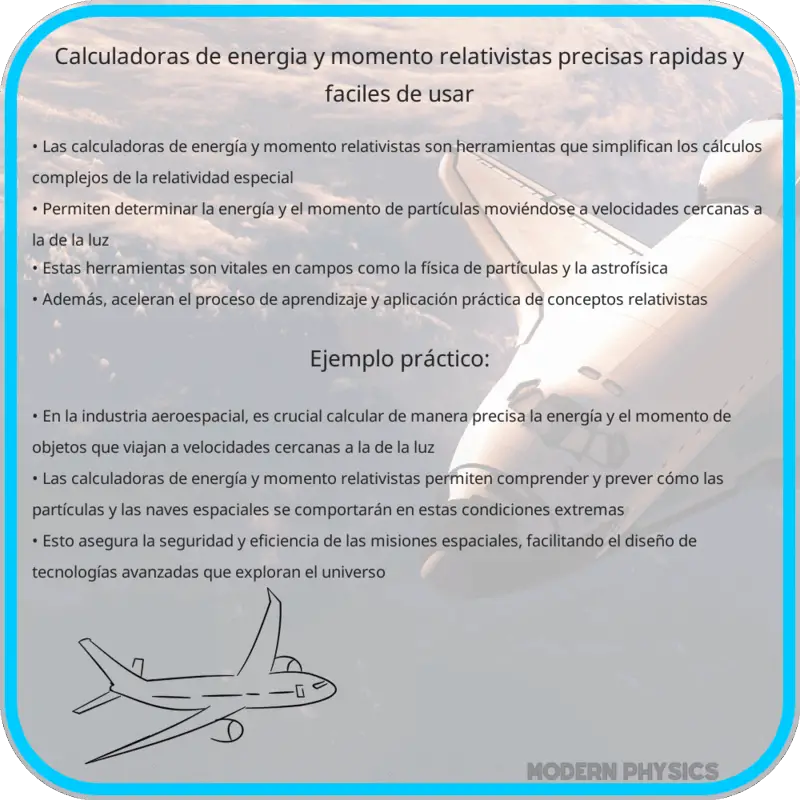 Calculadoras de Energía y Momento Relativistas | Precisas, Rápidas y Fáciles de Usar