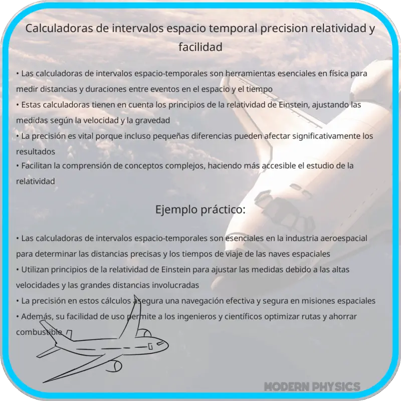 Calculadoras de Intervalos Espacio-Temporal | Precisión, Relatividad y Facilidad