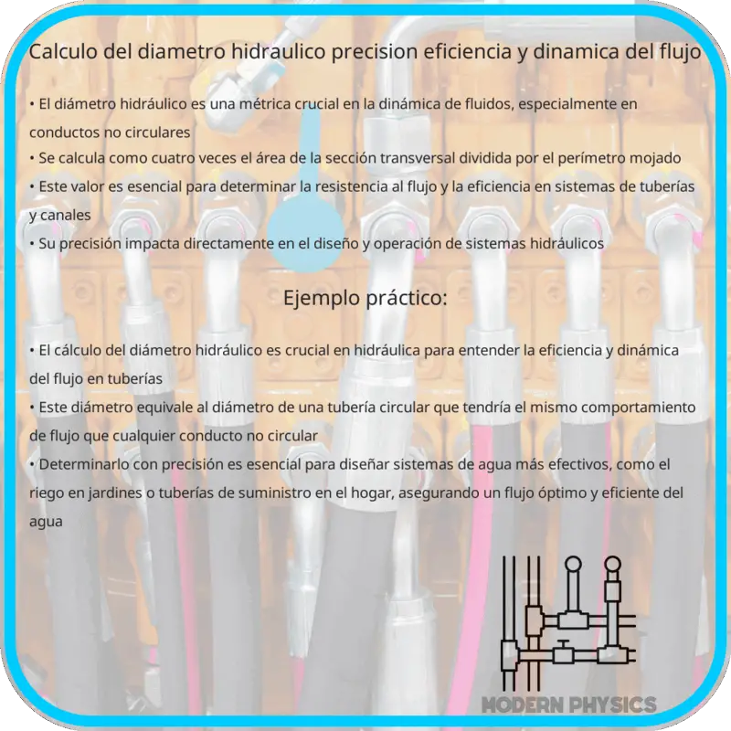 Cálculo del Diámetro Hidráulico | Precisión, Eficiencia y Dinámica del Flujo