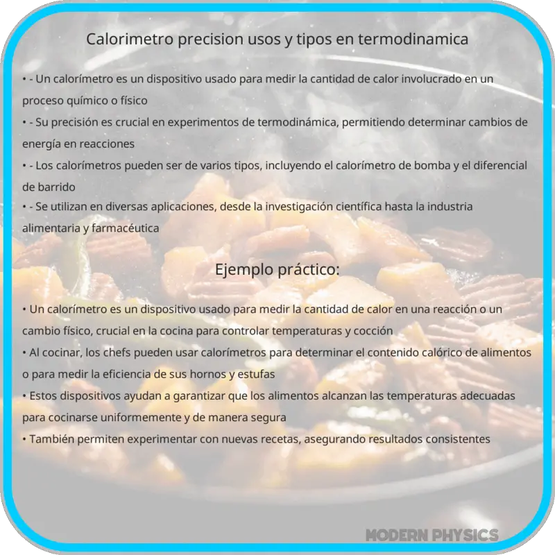 Calorímetro | Precisión, Usos y Tipos en Termodinámica