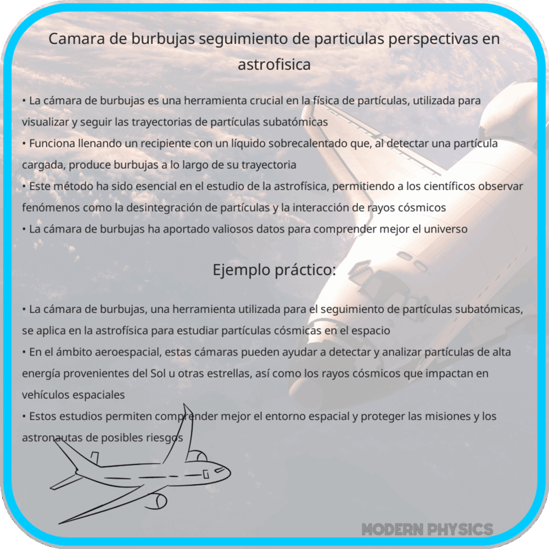 Cámara de Burbujas | Seguimiento de Partículas, Perspectivas en Astrofísica