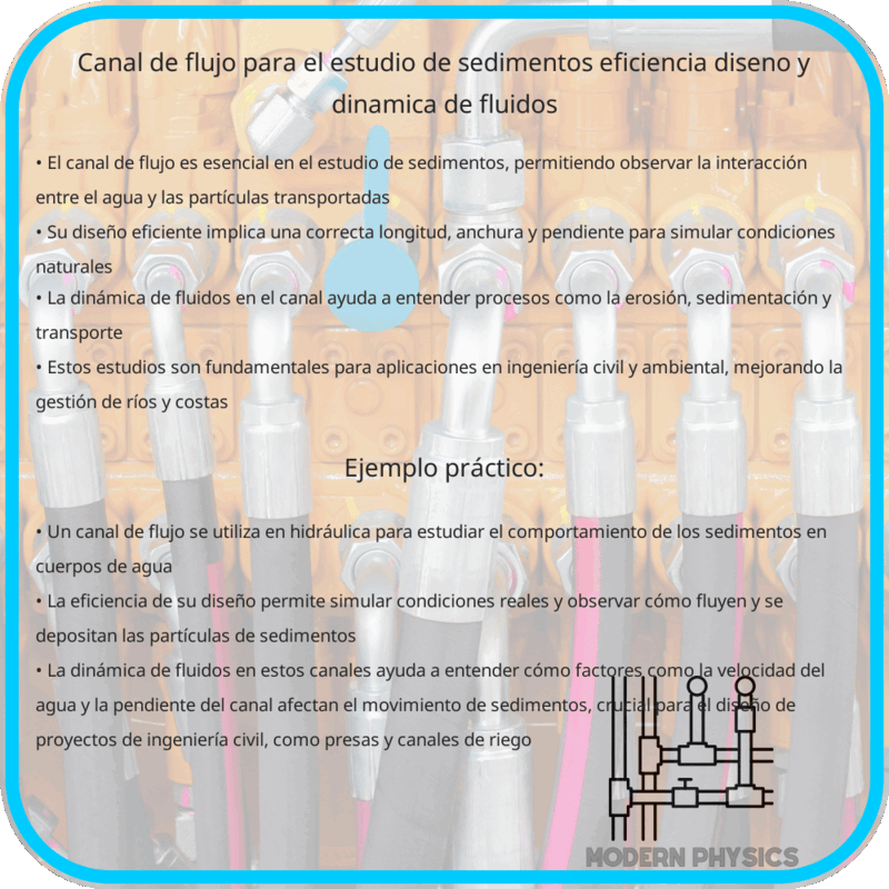 Canal de Flujo para el Estudio de Sedimentos | Eficiencia, Diseño y Dinámica de Fluidos
