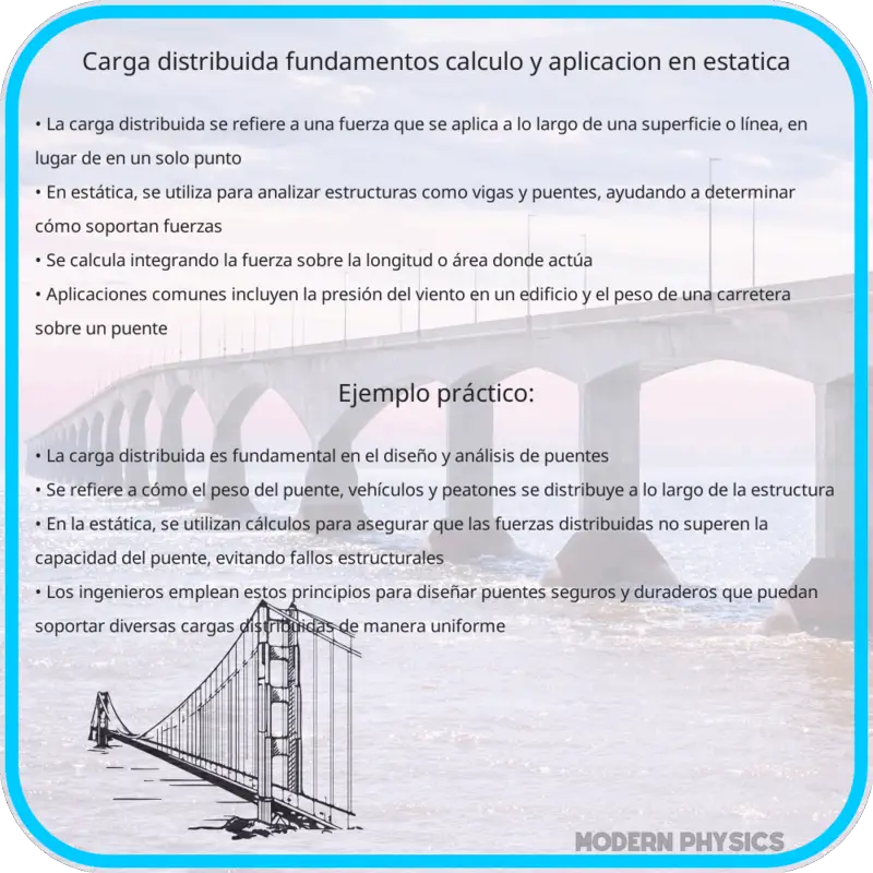 Carga Distribuida | Fundamentos, Cálculo y Aplicación en Estática