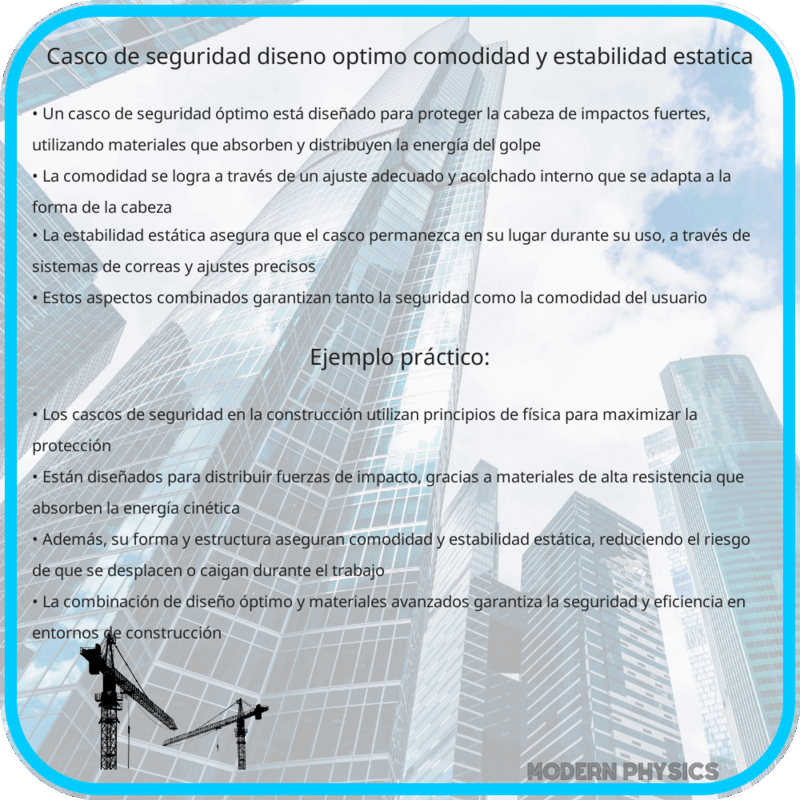 Casco de Seguridad | Diseño Óptimo, Comodidad y Estabilidad Estática