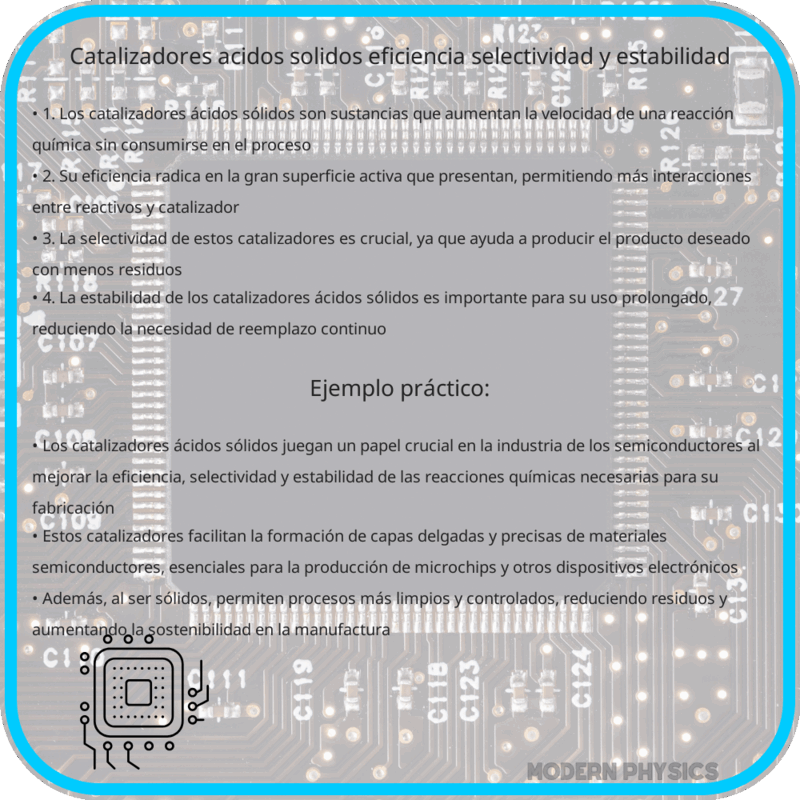 Catalizadores Ácidos Sólidos | Eficiencia, Selectividad y Estabilidad
