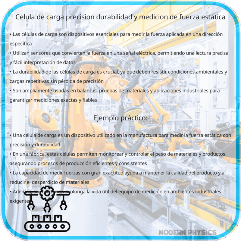 Célula de Carga | Precisión, Durabilidad y Medición de Fuerza Estática