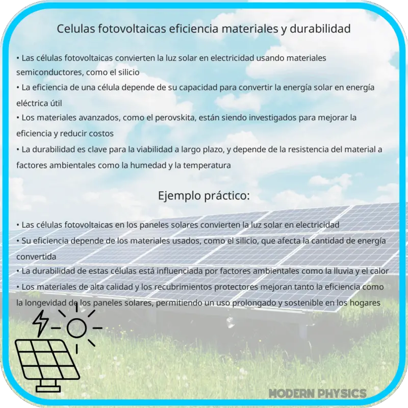 Células Fotovoltaicas | Eficiencia, Materiales y Durabilidad