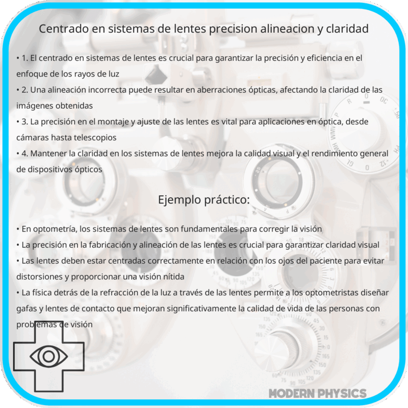 Centrado en Sistemas de Lentes | Precisión, Alineación y Claridad