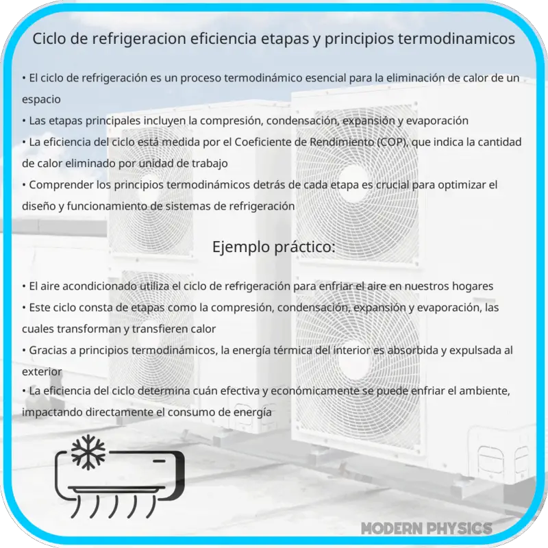Ciclo de Refrigeración | Eficiencia, Etapas y Principios Termodinámicos