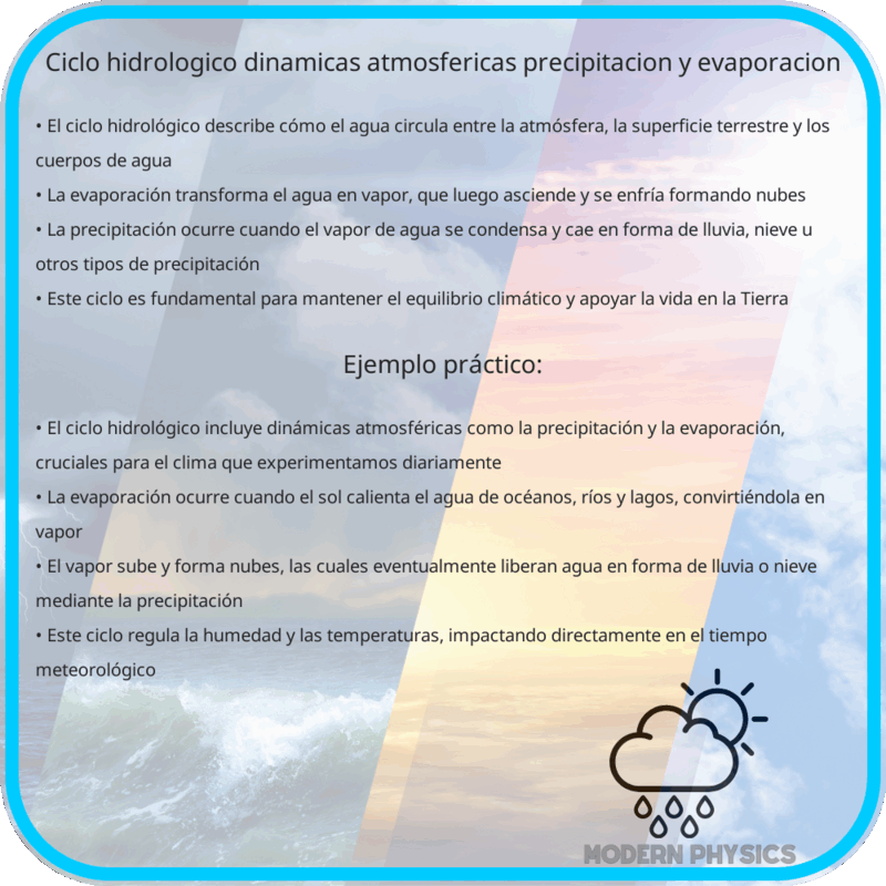 Ciclo Hidrológico | Dinámicas Atmosféricas, Precipitación y Evaporación
