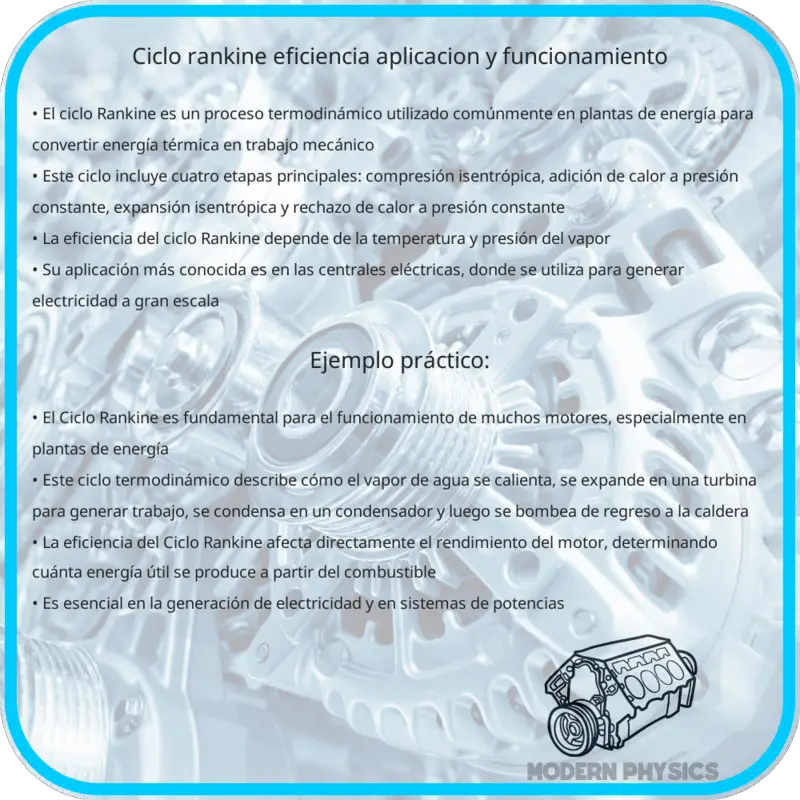 Ciclo Rankine | Eficiencia, Aplicación y Funcionamiento