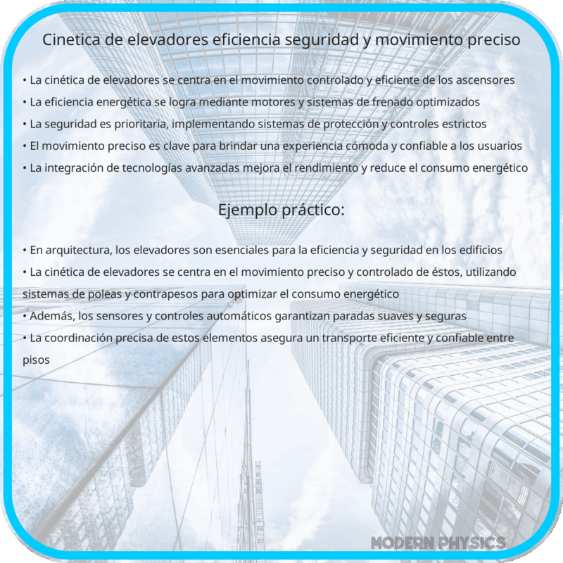Cinética de Elevadores | Eficiencia, Seguridad y Movimiento Preciso