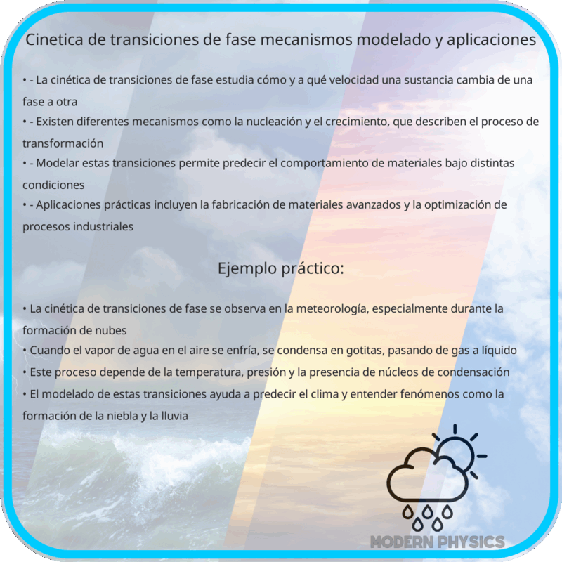 Cinética de Transiciones de Fase | Mecanismos, Modelado y Aplicaciones