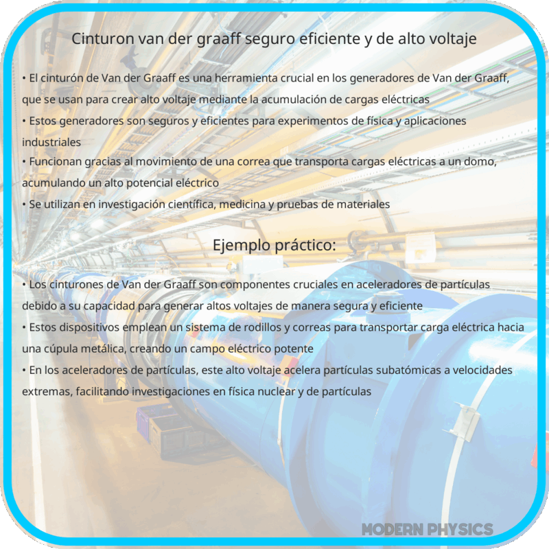 Cinturón Van der Graaff | Seguro, Eficiente y de Alto Voltaje