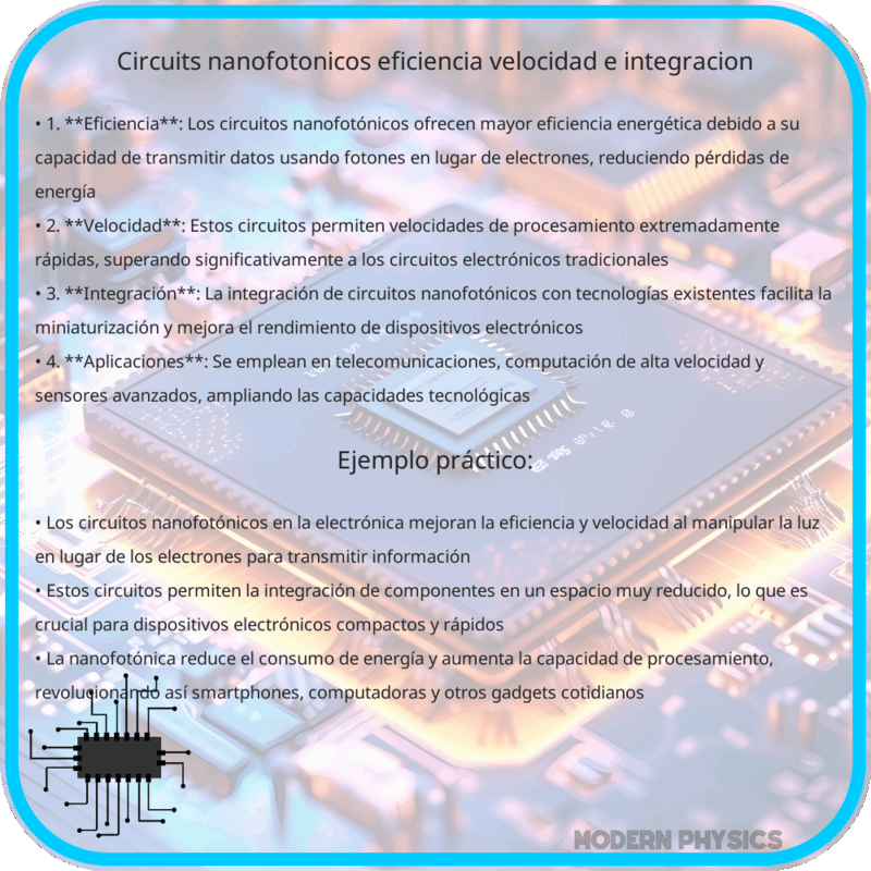 Circuits Nanofotónicos | Eficiencia, Velocidad e Integración