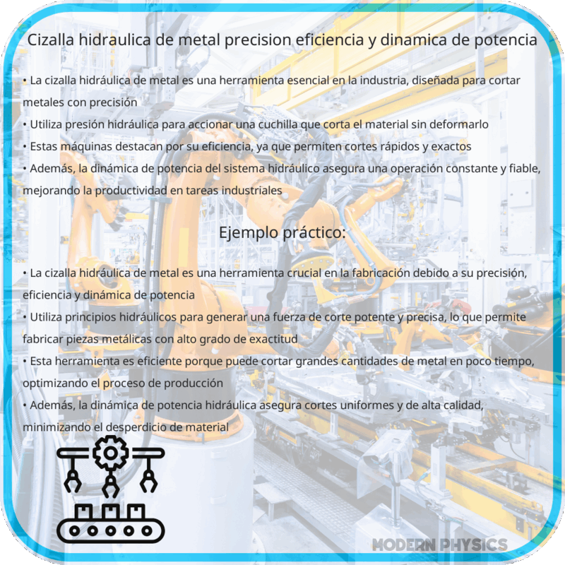 Cizalla Hidráulica de Metal | Precisión, Eficiencia y Dinámica de Potencia