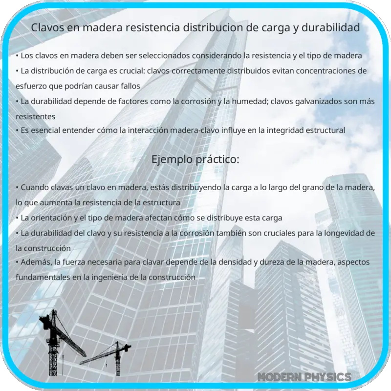 Clavos en Madera | Resistencia, Distribución de Carga y Durabilidad
