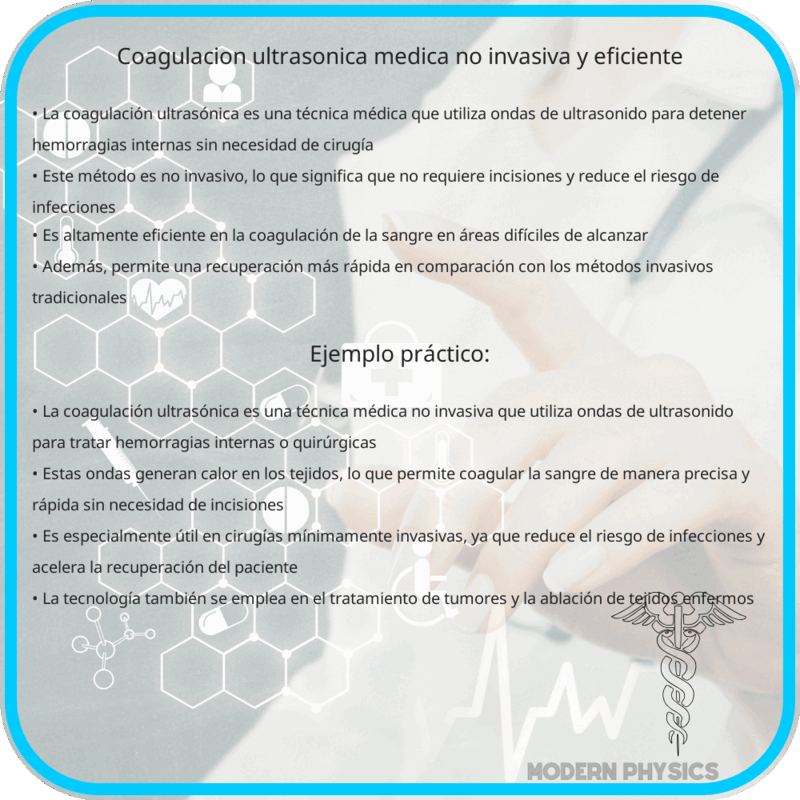 Coagulación Ultrasónica: Médica, No Invasiva y Eficiente