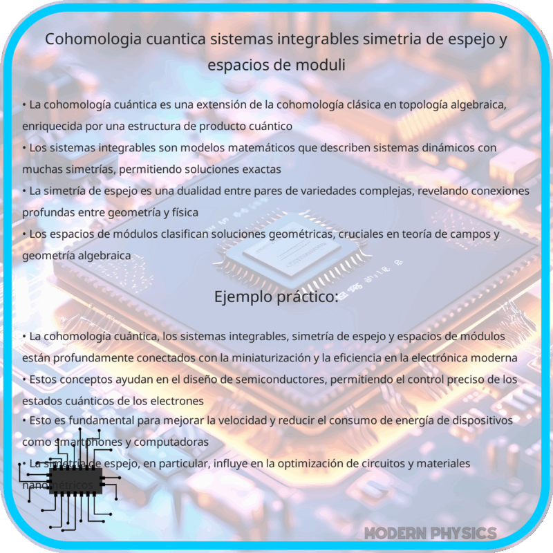 Cohomología Cuántica | Sistemas Integrables, Simetría de Espejo y Espacios de Móduli