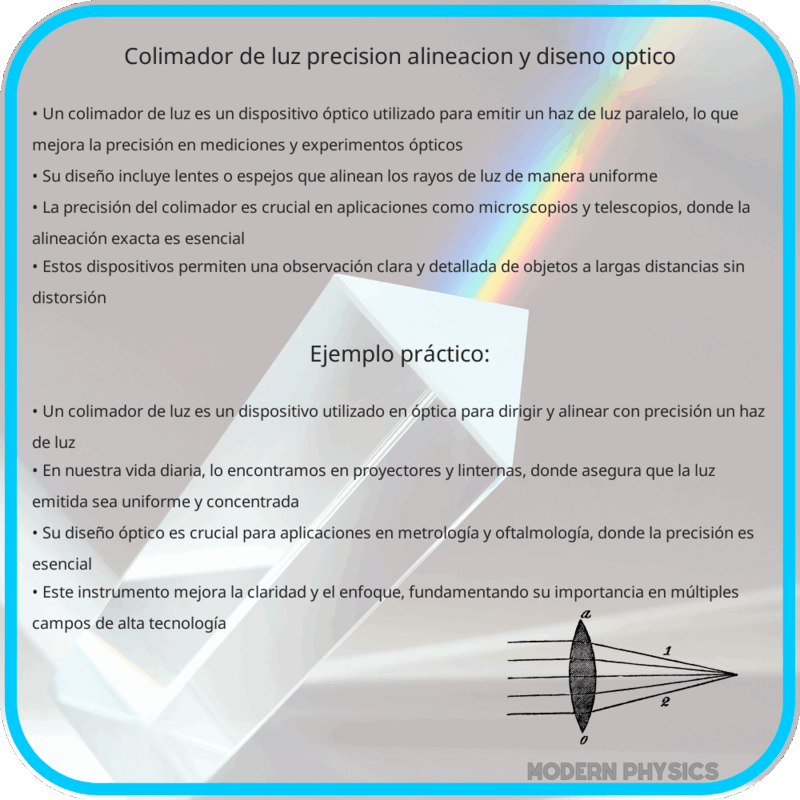Colimador de Luz | Precisión, Alineación y Diseño Óptico