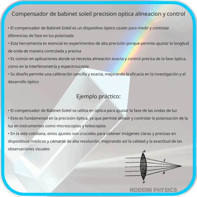 Compensador de Babinet-Soleil | Precisión Óptica, Alineación y Control