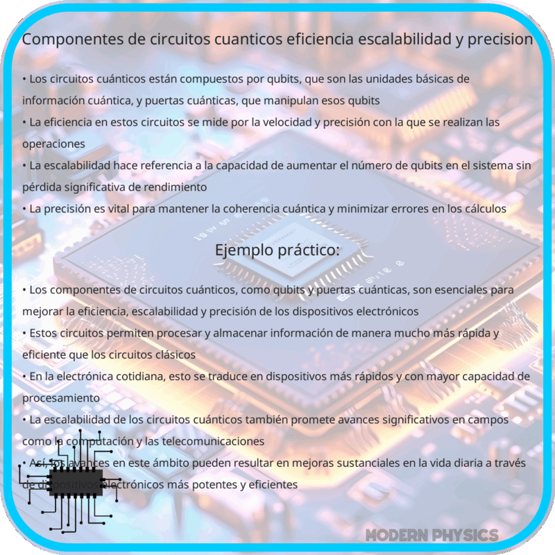 Componentes de Circuitos Cuánticos | Eficiencia, Escalabilidad y Precisión