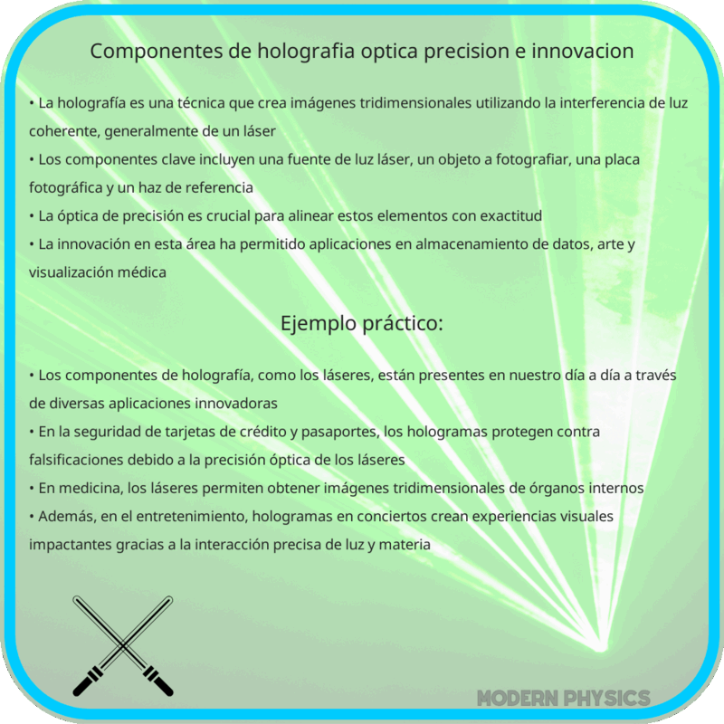 Componentes de Holografía | Óptica, Precisión e Innovación